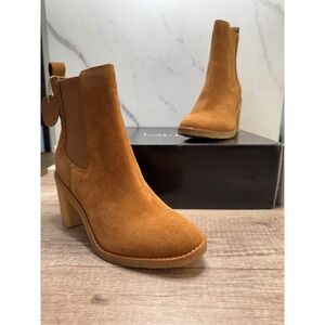 Lauren Ralph Lauren Suede Chelsea Boots Water‎ Resistant Heeled Ankle Booties